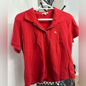 Burberry Women’s Red Polo shirt